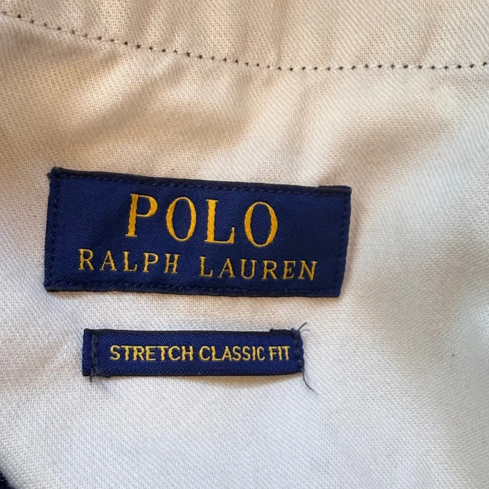 Polo Ralph Lauren Shorts Men XL Navy Blue Stretch Classic Fit Elastic Waist Pony